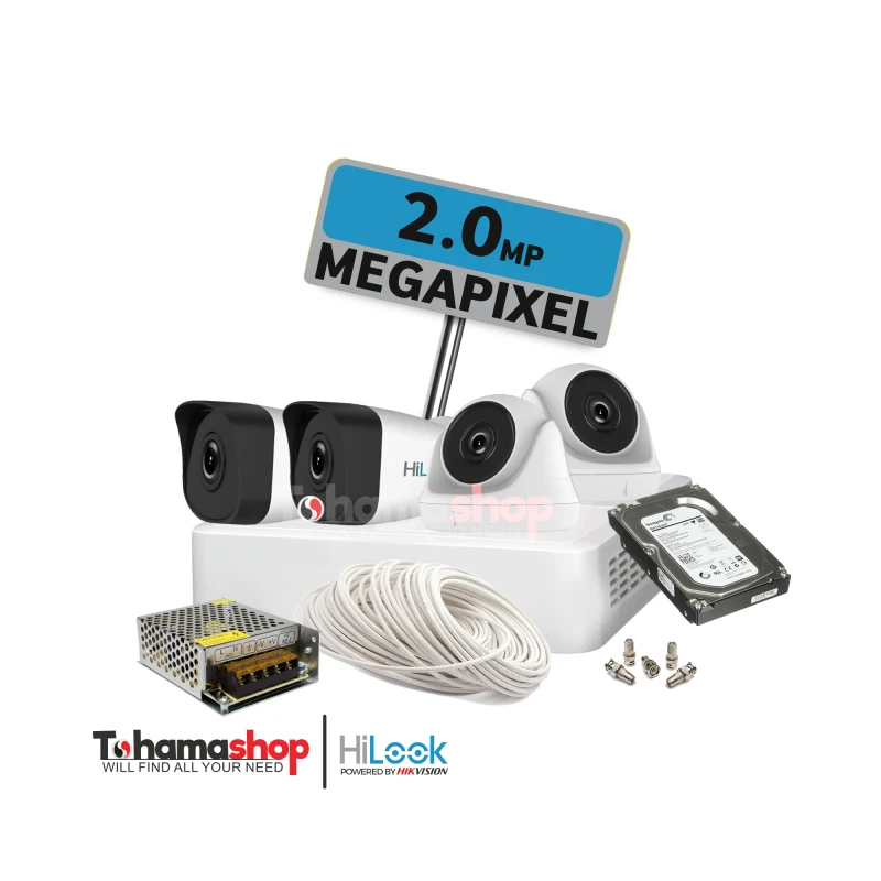 عرض 4 كاميرا مراقبة هاى لوك دقة 2 ميجا