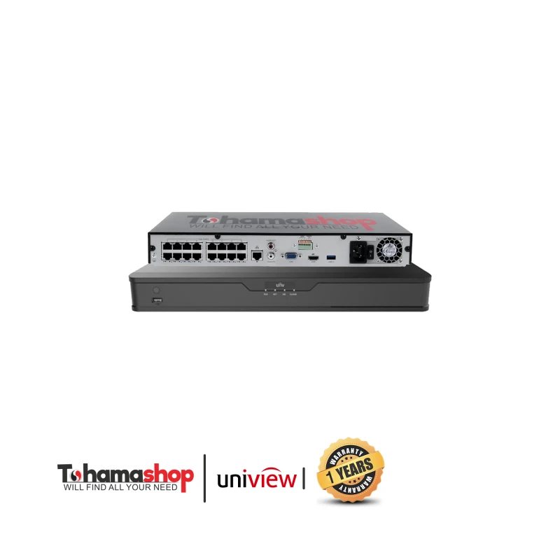 جهاز عرض و تسجيل شبكي يونيفيو 16 قناة بدقة 5 ميجا بكسل يدعم 2 هارد ب16poe