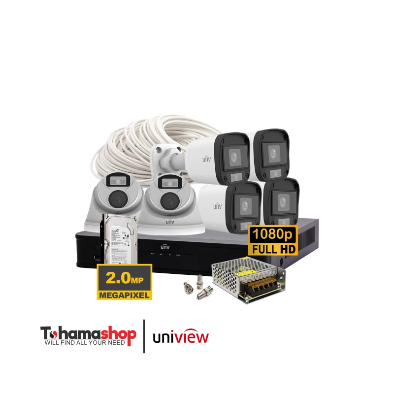 عرض 6 كاميرا مراقبة يونيفيو دقة 2 ميجا بكسل