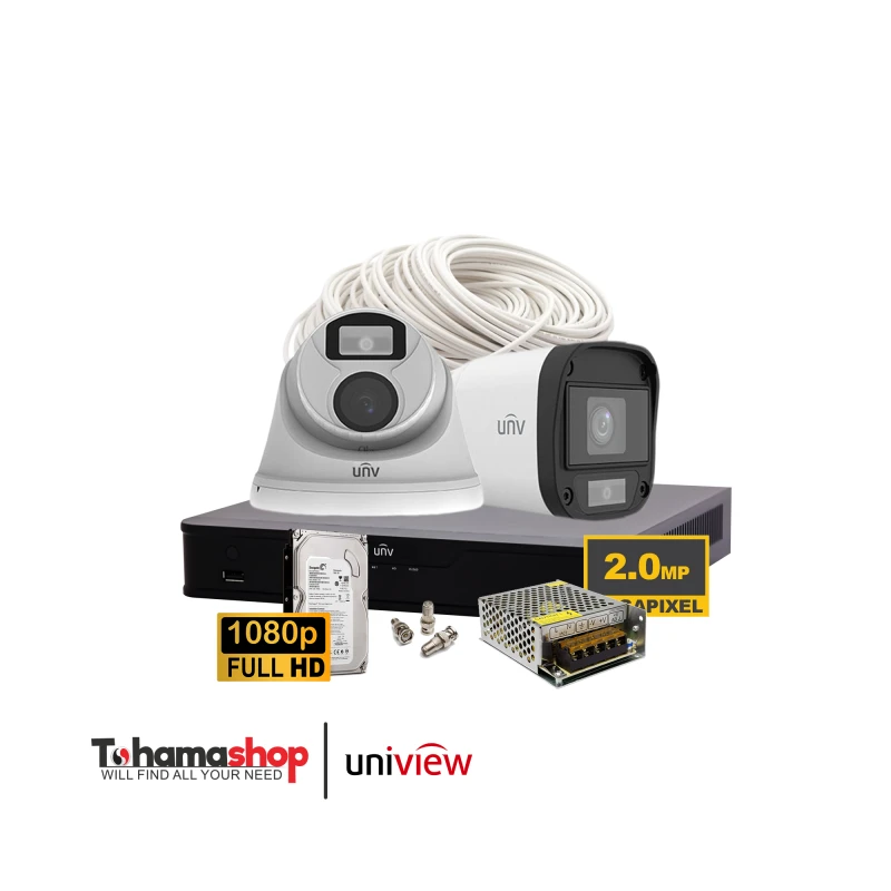 عرض 2 كاميرا مراقبة يونيفيو دقة 2 ميجا بكسل