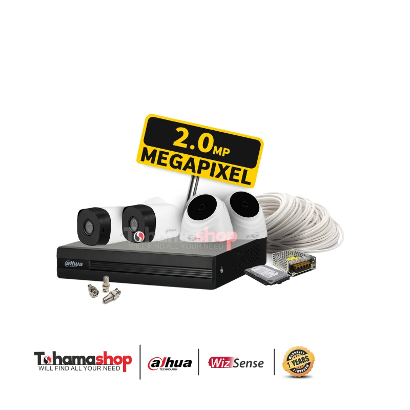 عرض 4 كاميرا مراقبة داهوا دقة 2 ميجا